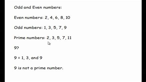 even odd and prime numbers